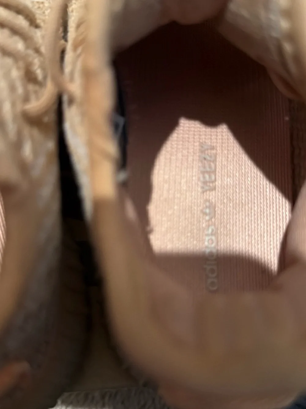 Yeezy Kids Knit Sneakers in Light Peach